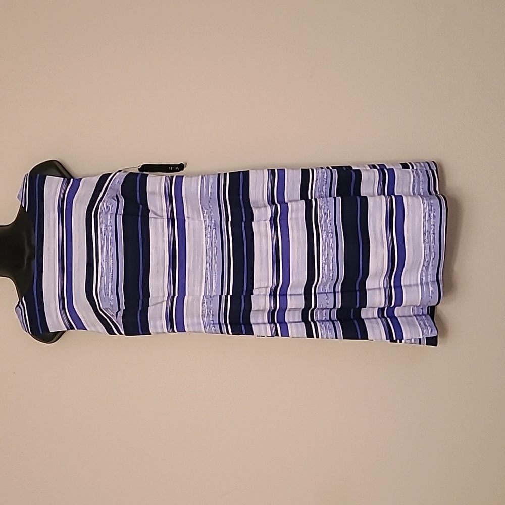 NWT NEW AGB Sheath dress with Stripes Blue/White Size 10